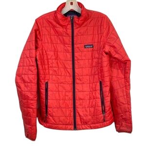 Patagonia Nano Puff Jacket Womens Small Red Lightweight Puffer Insulated Coat